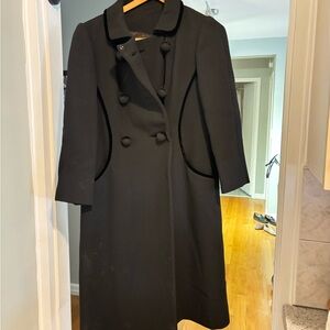 Elegant Black Double-Breasted Coat
